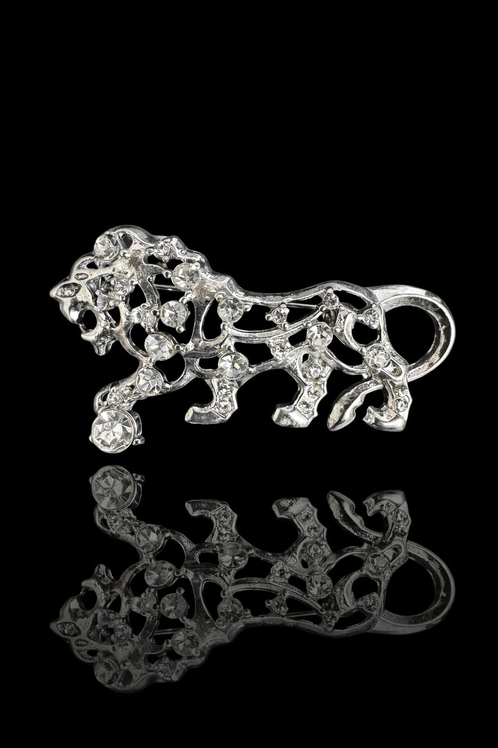 Crystal Veil Panther Brooch