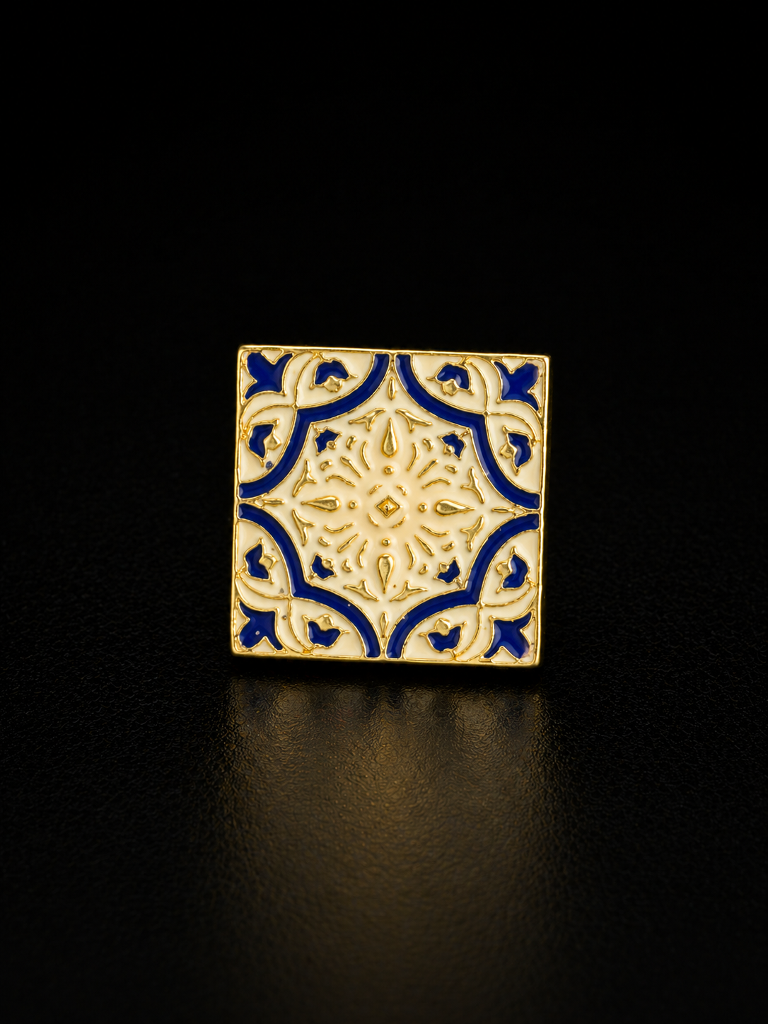 Royal Blue Tile Lapel Pin