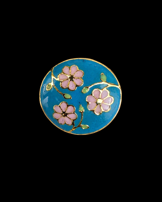 Azure Blossom Kurta Button