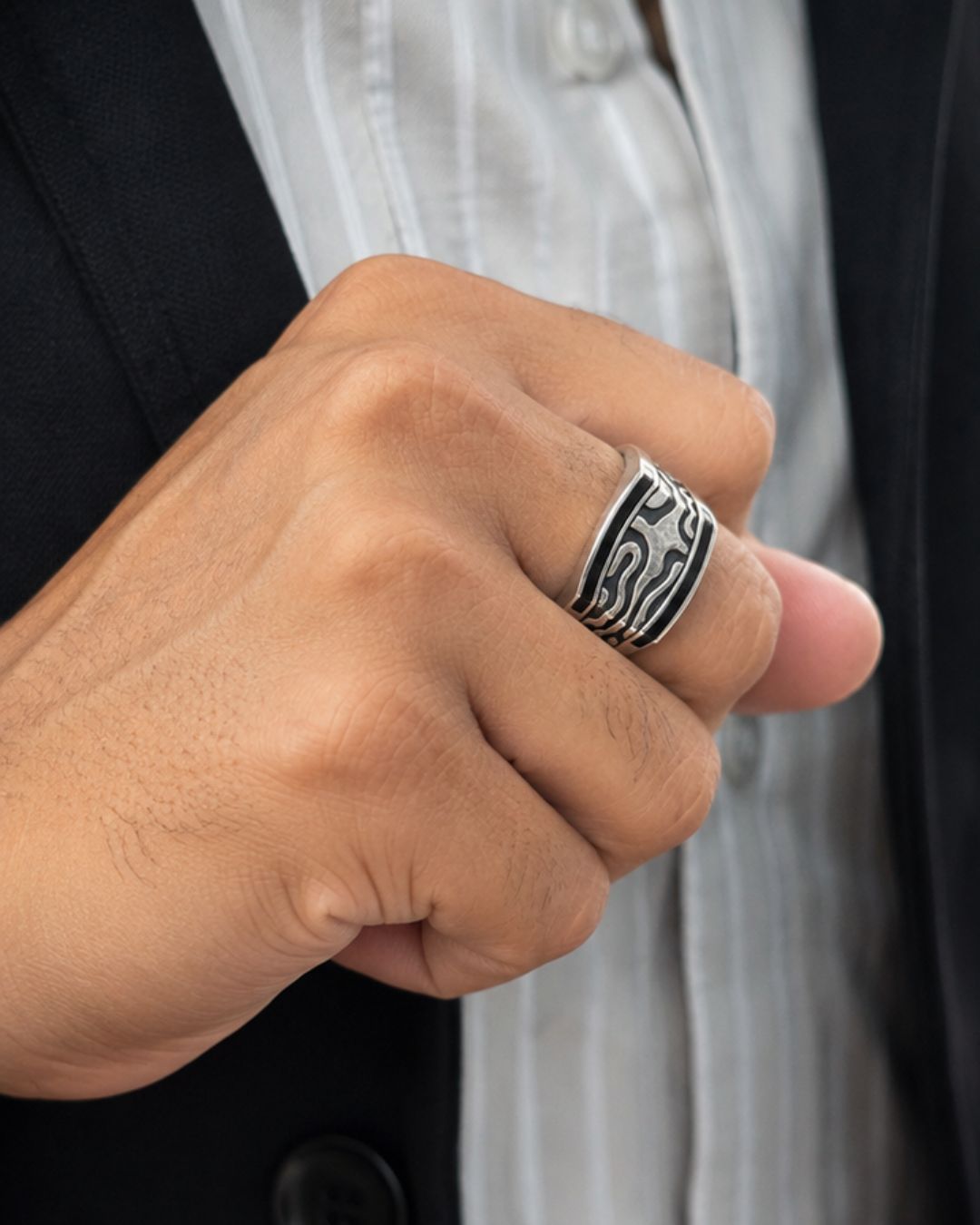 Shilp Edge Silver Ring