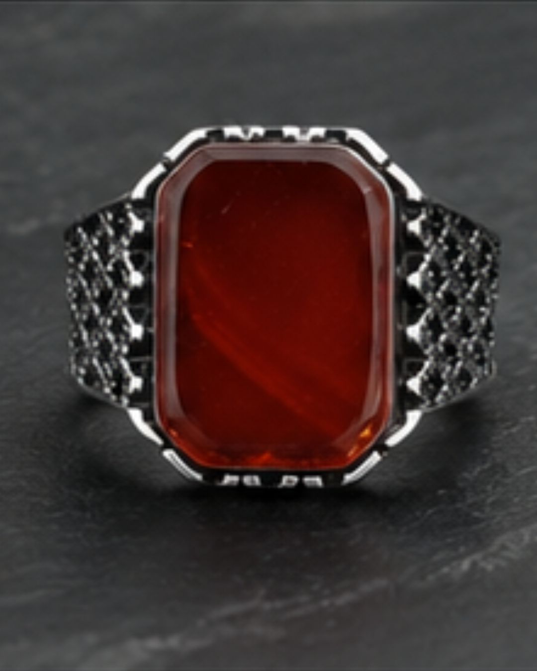 Crimson Silver Ring